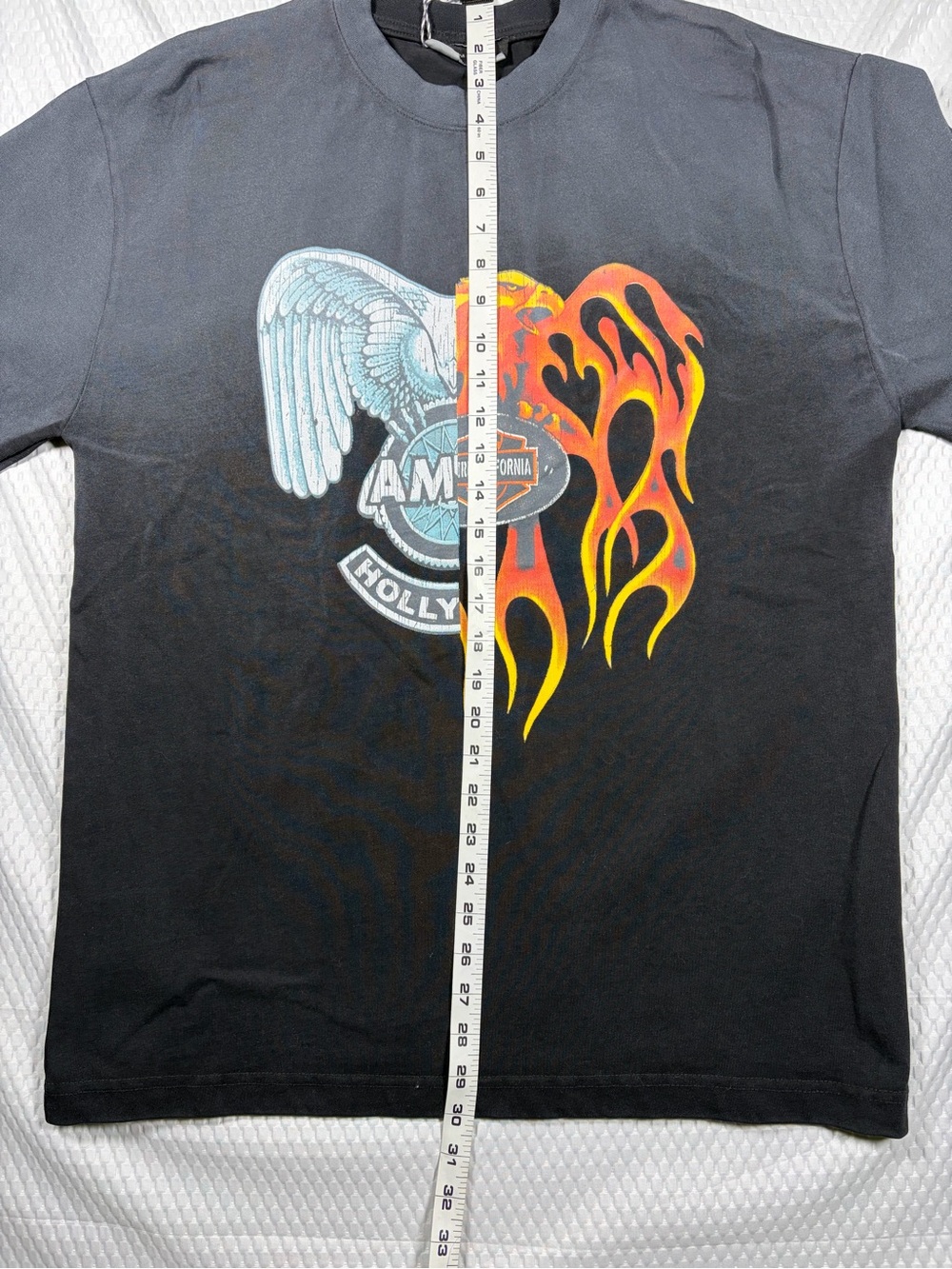AMIRI Men's Medium Oversized Graphic T-Shirt Vintage Faded
Wash Flame Eagle - Picture 3 of 4